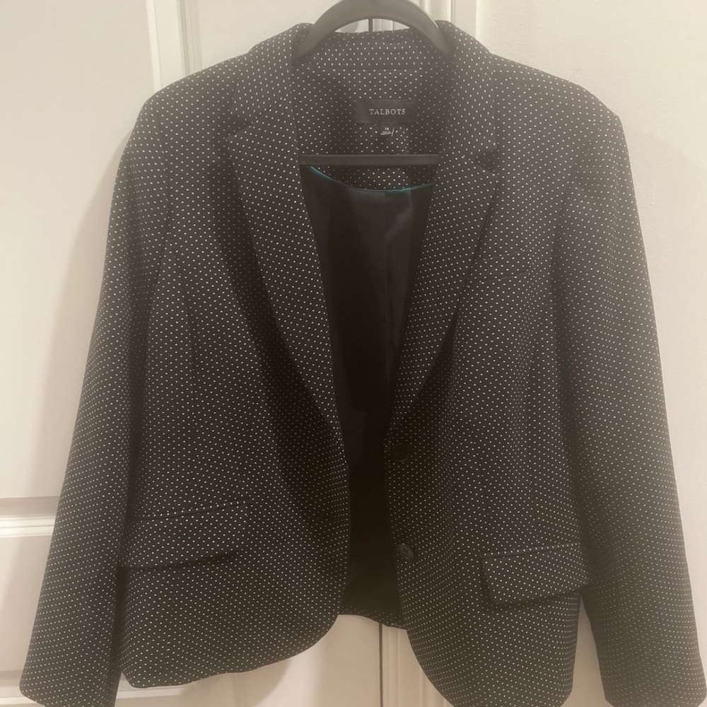 Black and white blazer